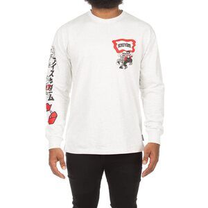 Ice Cream Nation Long Sleeve Knit Tee Light Heather Grey XL